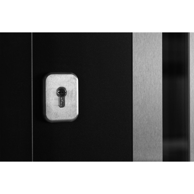 Nova Hardware Modern Exterior Entry Steel Door 36 in x 80 in Inox S2